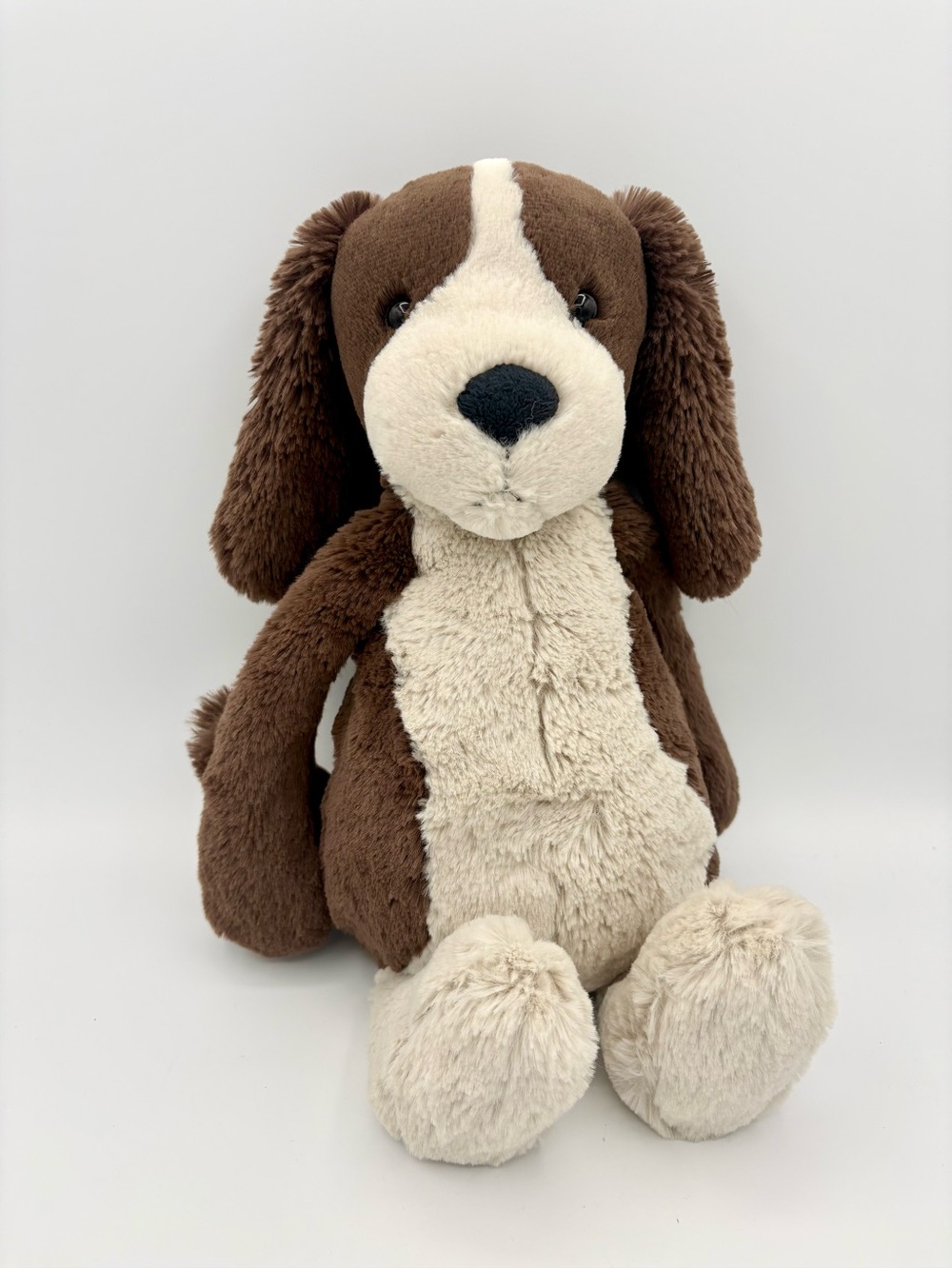 Jellycat Medium Bashful Fudge Puppy 12" Brown Spaniel Bashful Dog Plush Animal